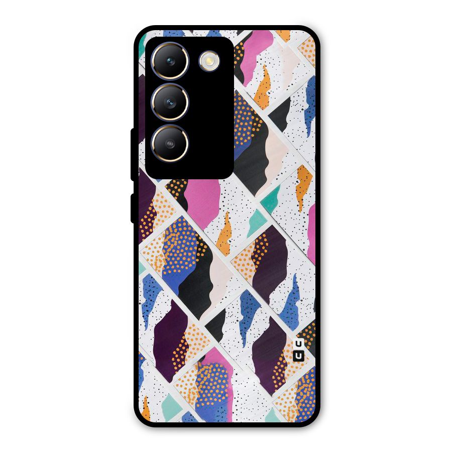 Abstract Polka Metal Back Case for Vivo Y200e
