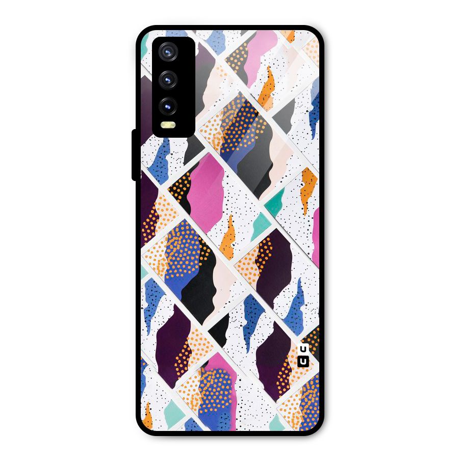 Abstract Polka Metal Back Case for Vivo Y20t