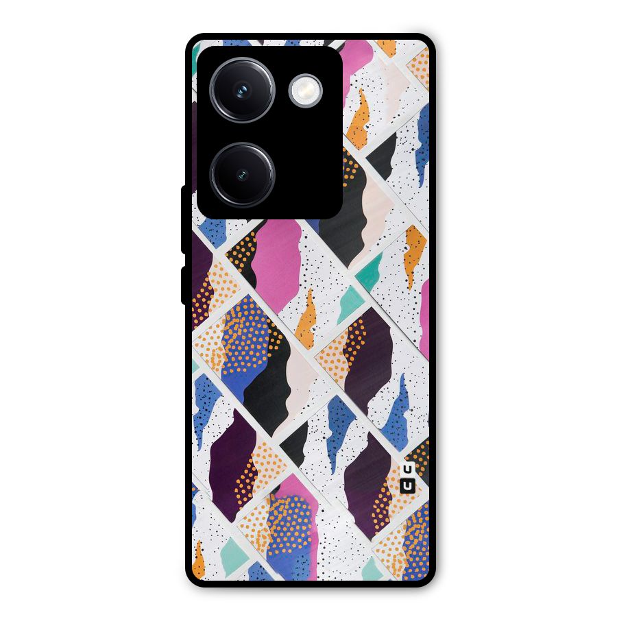 Abstract Polka Metal Back Case for Vivo Y300 Plus