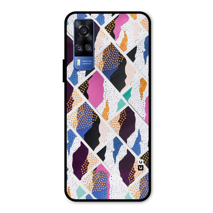 Abstract Polka Metal Back Case for Vivo Y31