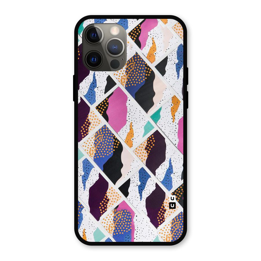 Abstract Polka Metal Back Case for iPhone 12 Pro