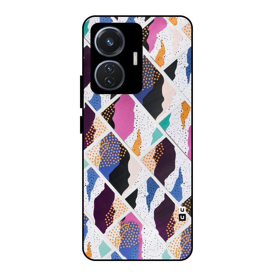 Abstract Polka Metal Back Case for iQOO Z6 44W