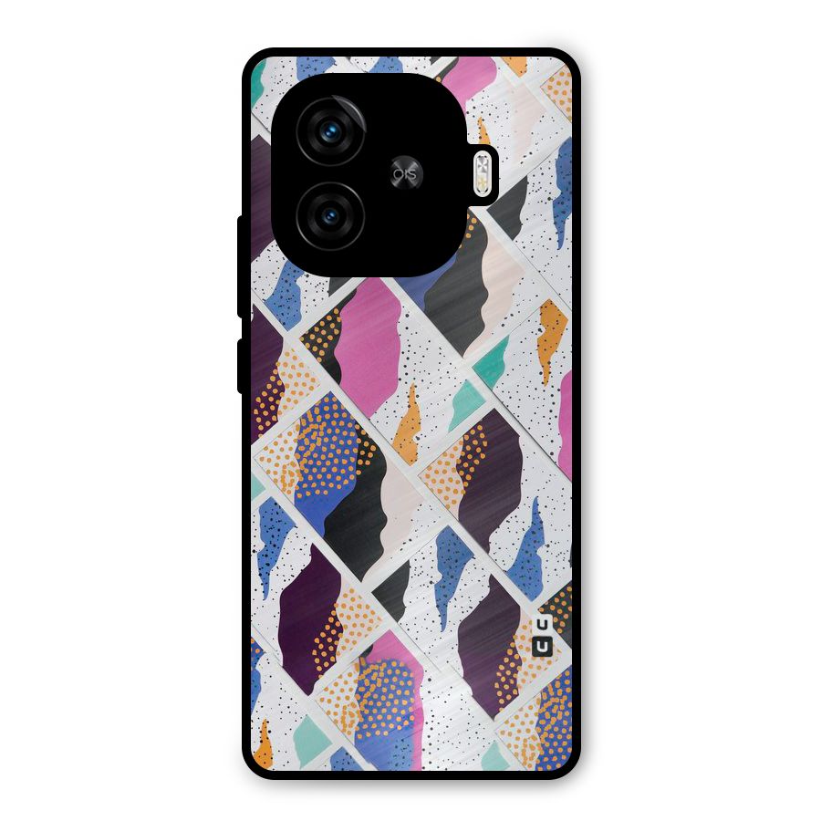 Abstract Polka Metal Back Case for iQOO Z9 Turbo