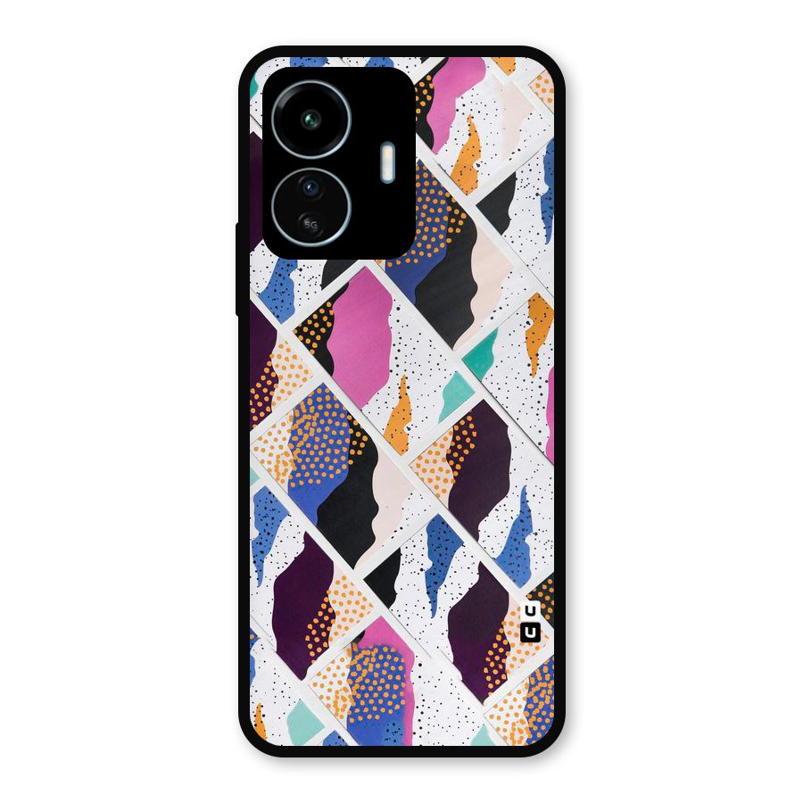 Abstract Polka Metal Back Case for vivo iQOO Z6 Lite 5G