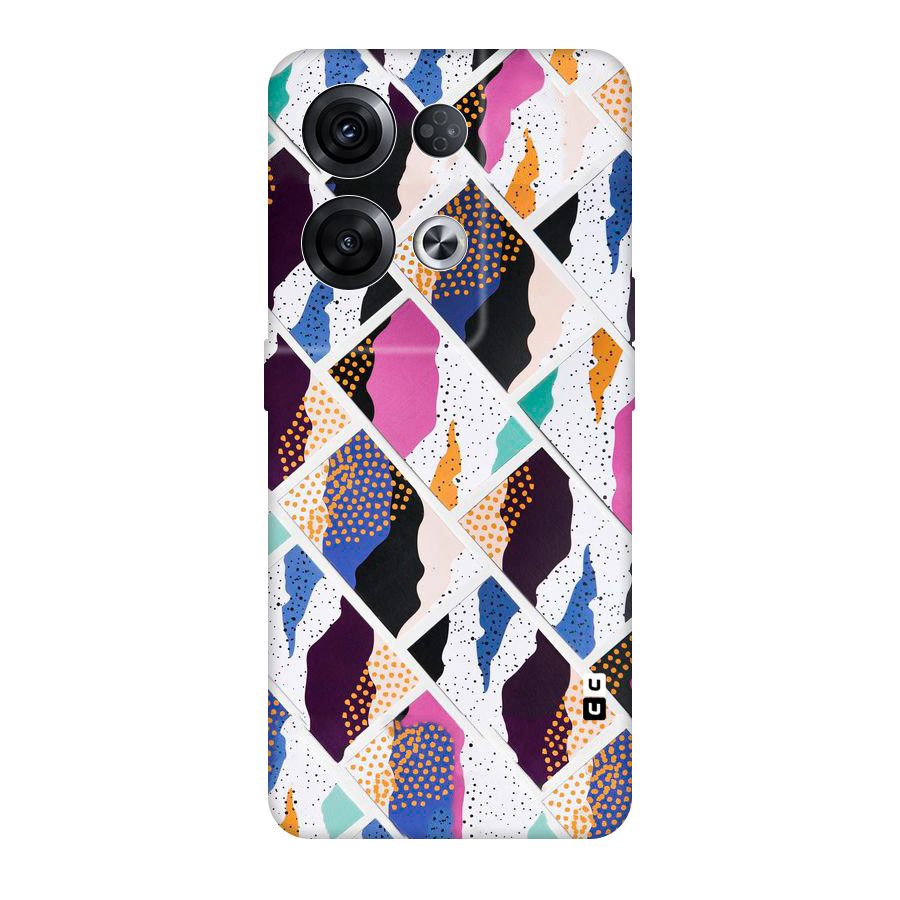 Abstract Polka Original Polycarbonate Back Case for Oppo Reno8 Pro 5G
