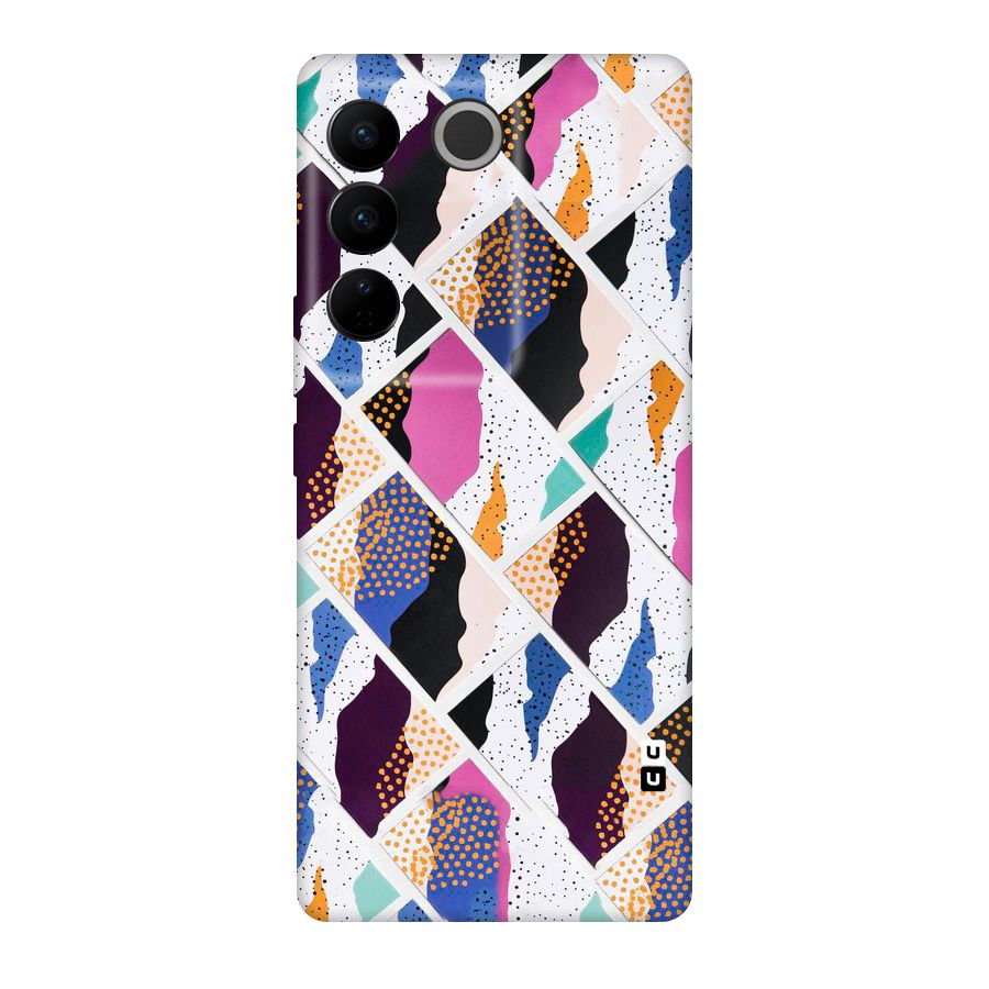 Abstract Polka Original Polycarbonate Back Case for Vivo V27