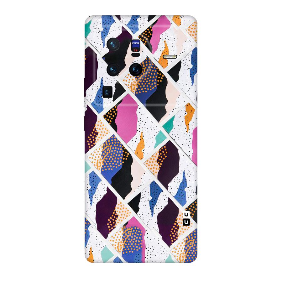 Abstract Polka Original Polycarbonate Back Case for Vivo X80