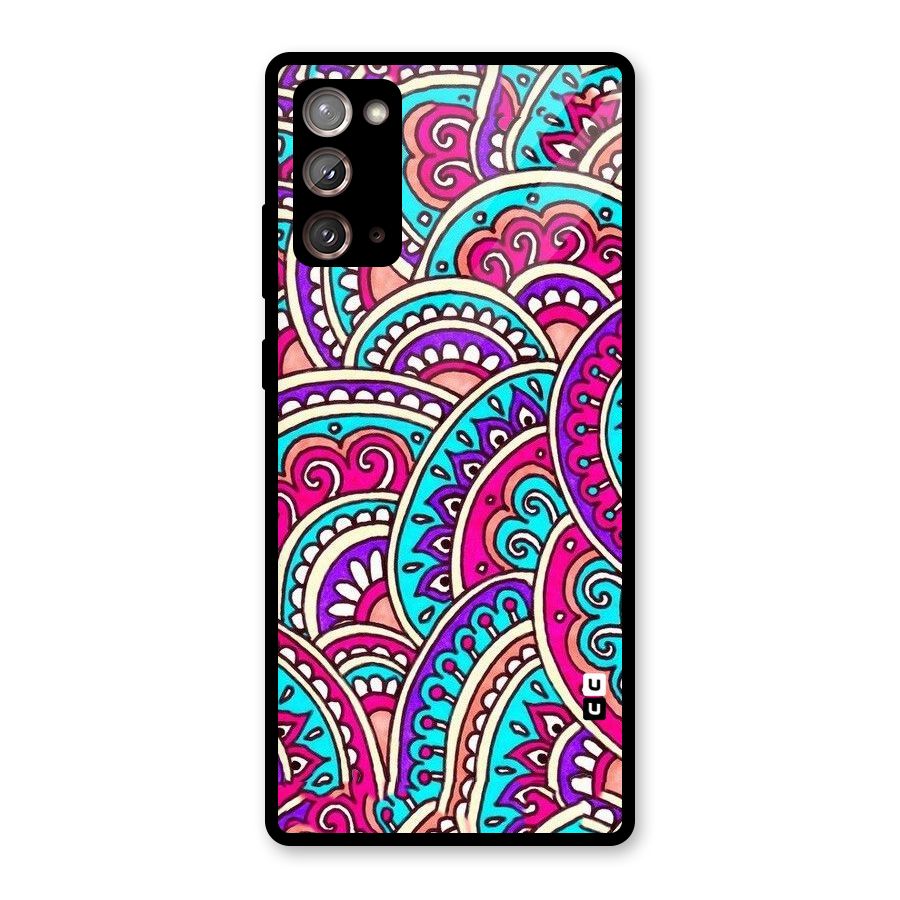 Abstract Rangoli Design Glass Back Case for Galaxy Note 20