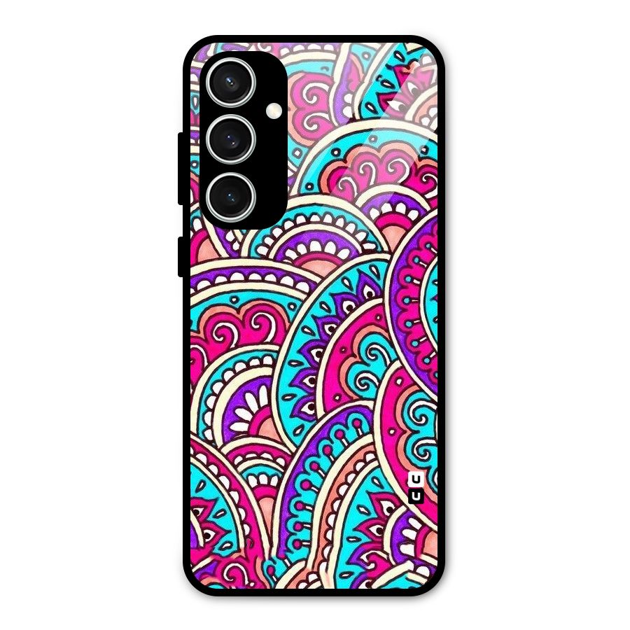 Abstract Rangoli Design Glass Back Case for Galaxy S23 FE