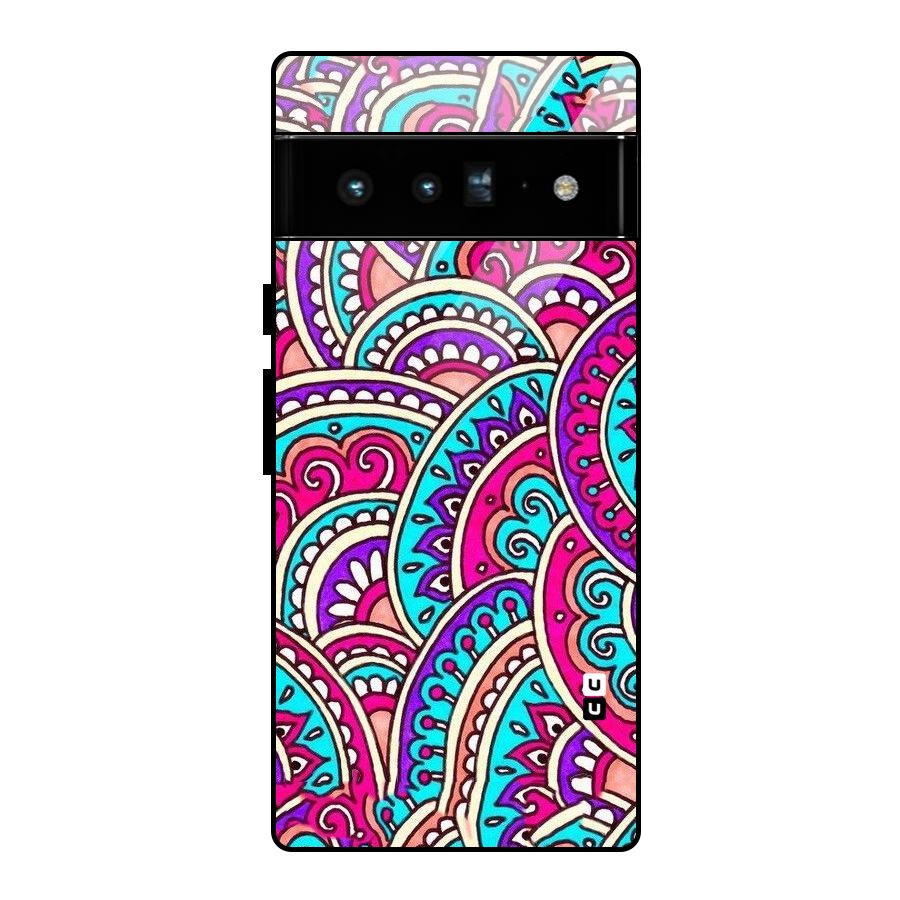 Abstract Rangoli Design Glass Back Case for Google Pixel 6 Pro