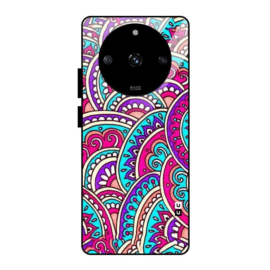 Abstract Rangoli Design Glass Back Case for Realme Narzo 60 5G