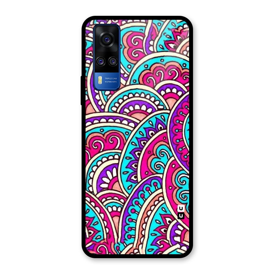 Abstract Rangoli Design Glass Back Case for Vivo Y31
