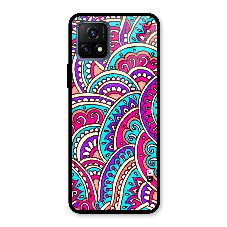 Abstract Rangoli Design Glass Back Case for Vivo Y72 5G