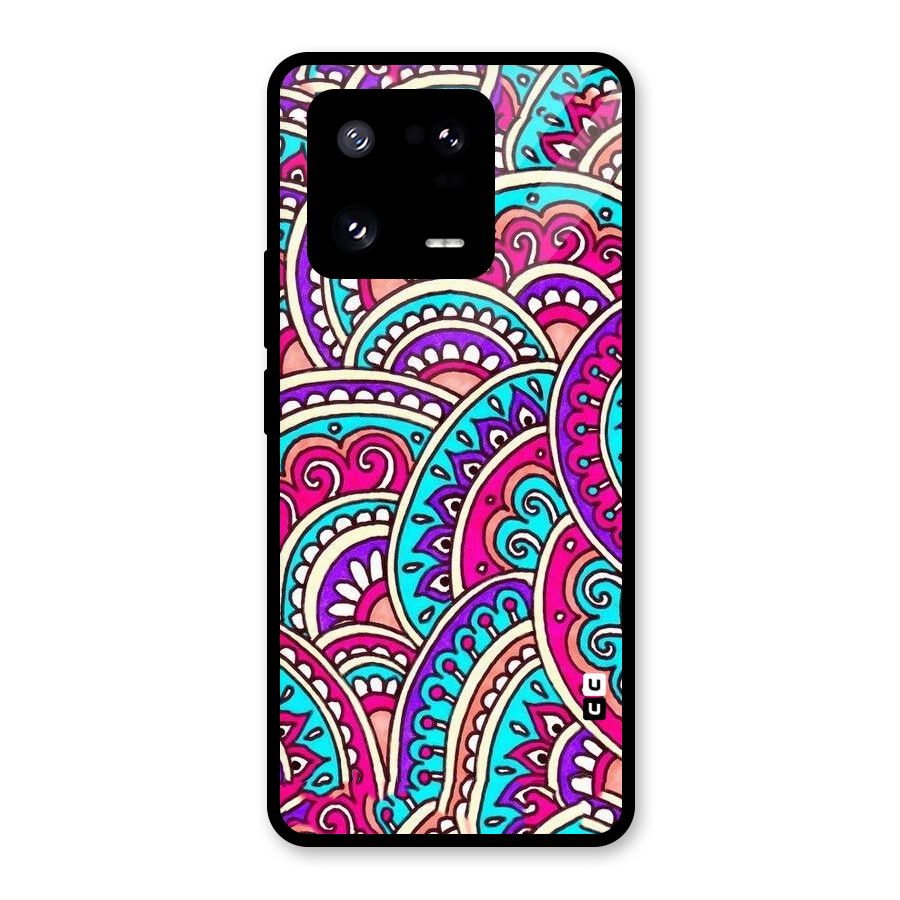 Abstract Rangoli Design Glass Back Case for Xiaomi 13 Pro