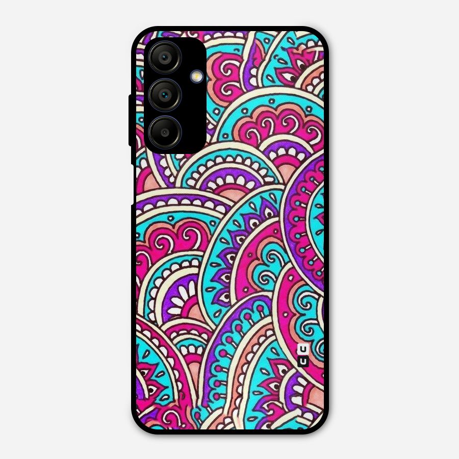 Abstract Rangoli Design Metal Back Case for Galaxy A15 5G