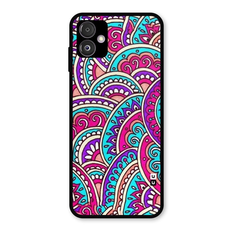 Abstract Rangoli Design Metal Back Case for Galaxy F14