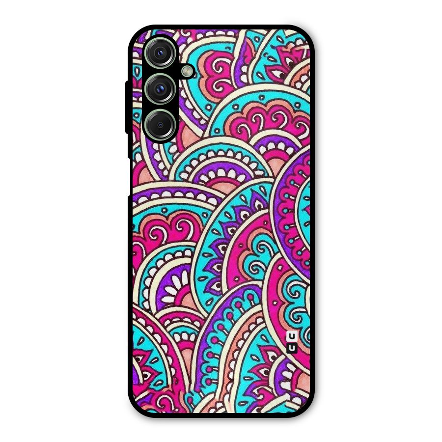 Abstract Rangoli Design Metal Back Case for Galaxy F34