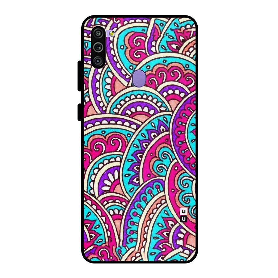 Abstract Rangoli Design Metal Back Case for Galaxy M11