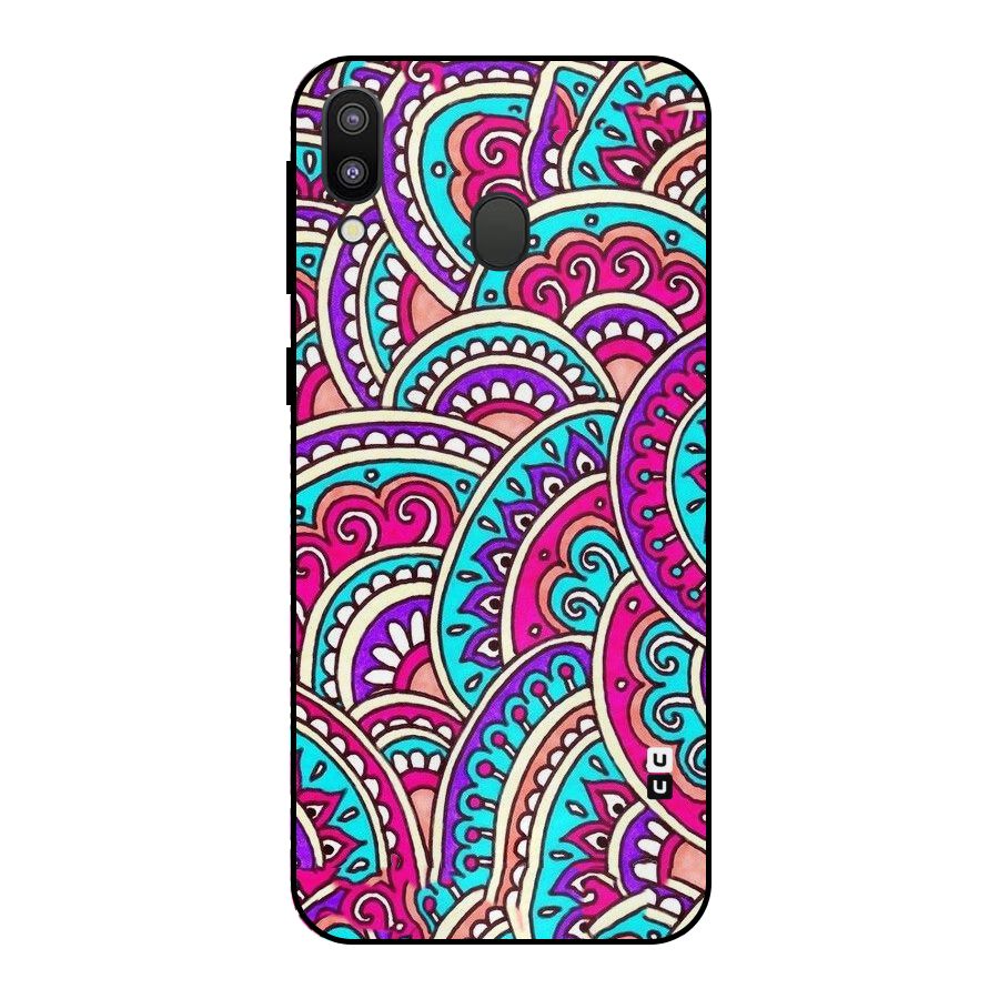 Abstract Rangoli Design Metal Back Case for Galaxy M20