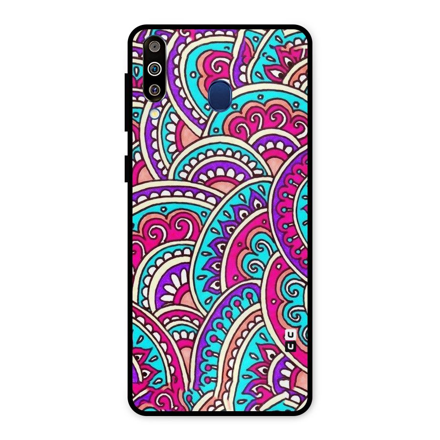 Abstract Rangoli Design Metal Back Case for Galaxy M30
