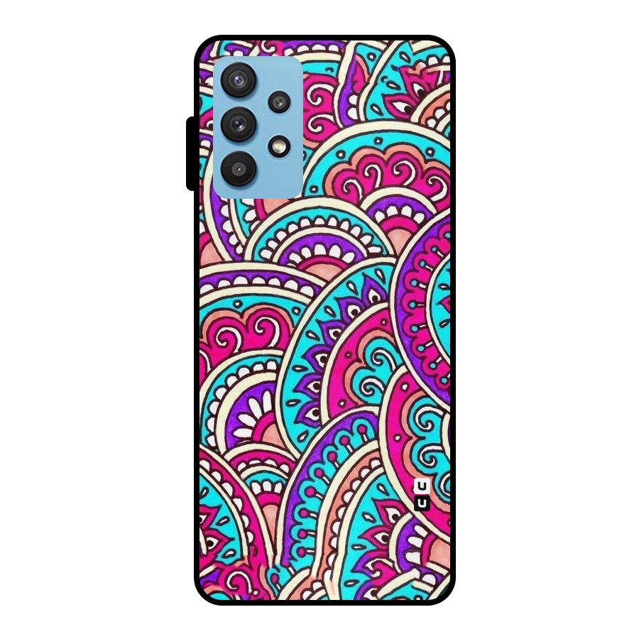 Abstract Rangoli Design Metal Back Case for Galaxy M32 5G