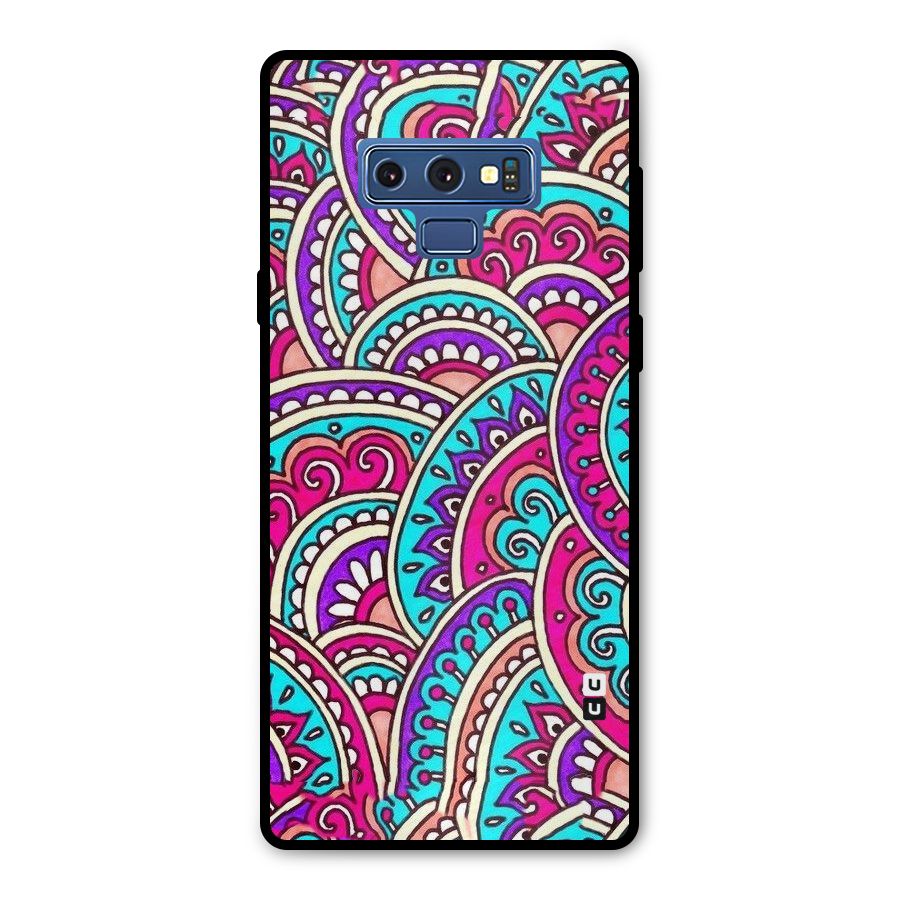 Abstract Rangoli Design Metal Back Case for Galaxy Note 9