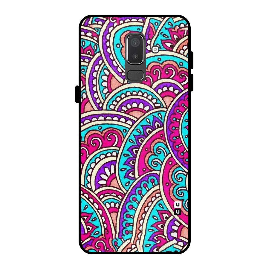 Abstract Rangoli Design Metal Back Case for Galaxy On8 (2018)