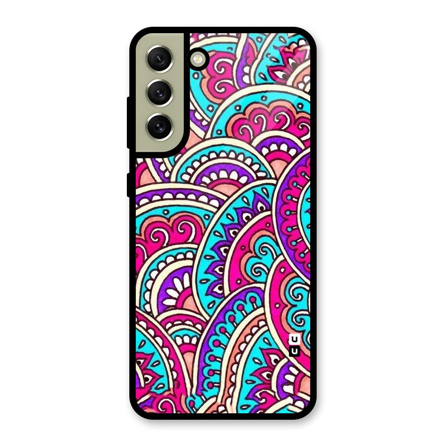 Abstract Rangoli Design Metal Back Case for Galaxy S21 FE 5G (2023)