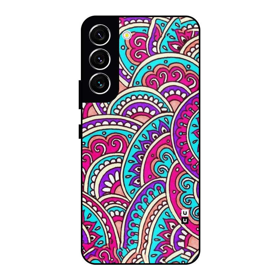 Abstract Rangoli Design Metal Back Case for Galaxy S22 5G