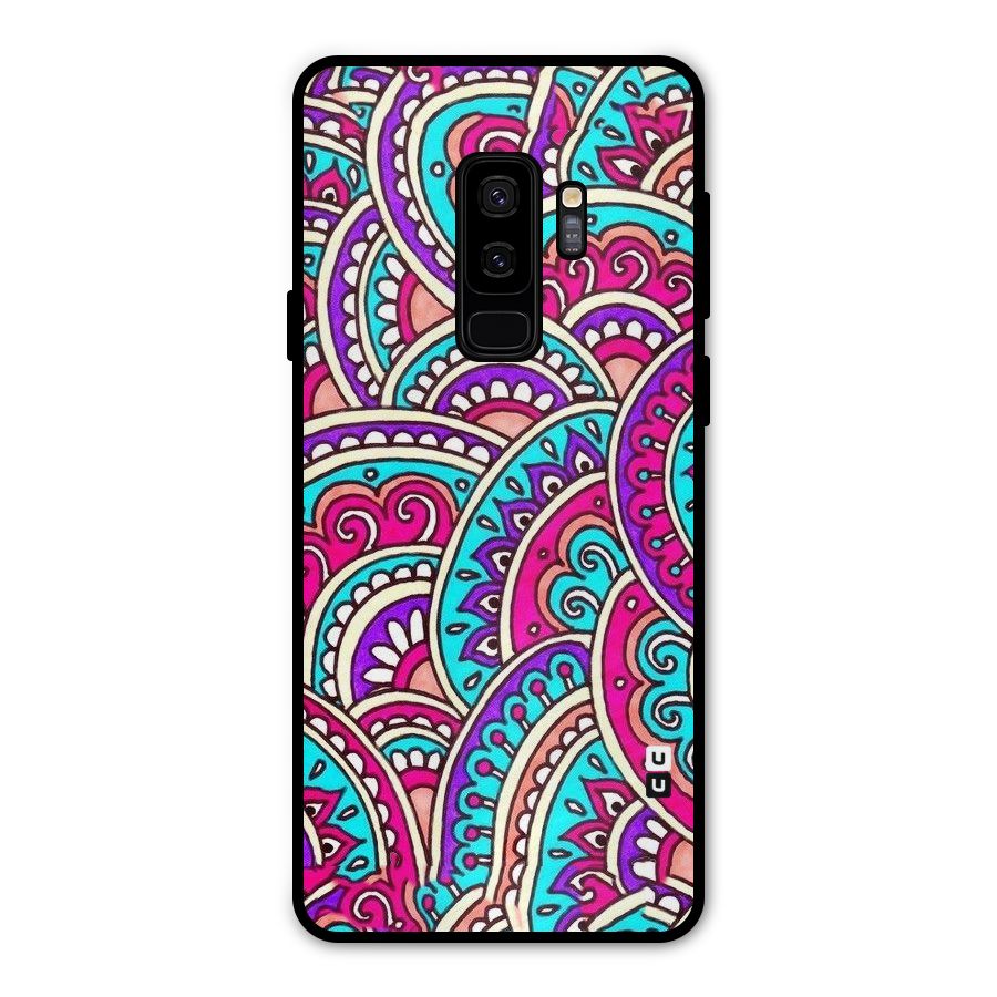 Abstract Rangoli Design Metal Back Case for Galaxy S9 Plus