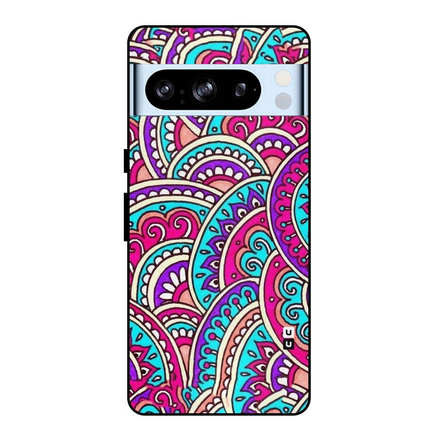 Abstract Rangoli Design Metal Back Case for Google Pixel 8 Pro
