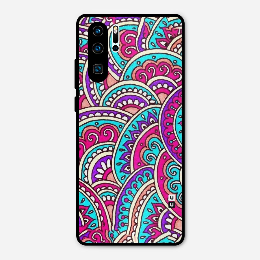 Abstract Rangoli Design Metal Back Case for Huawei P30 Pro