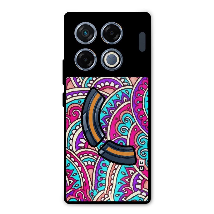 Abstract Rangoli Design Metal Back Case for Infinix GT 20 Pro
