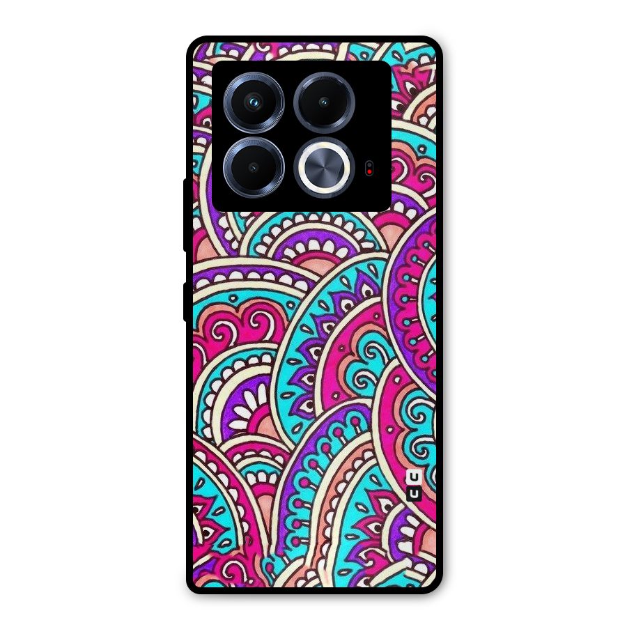 Abstract Rangoli Design Metal Back Case for Infinix Note 40 5G