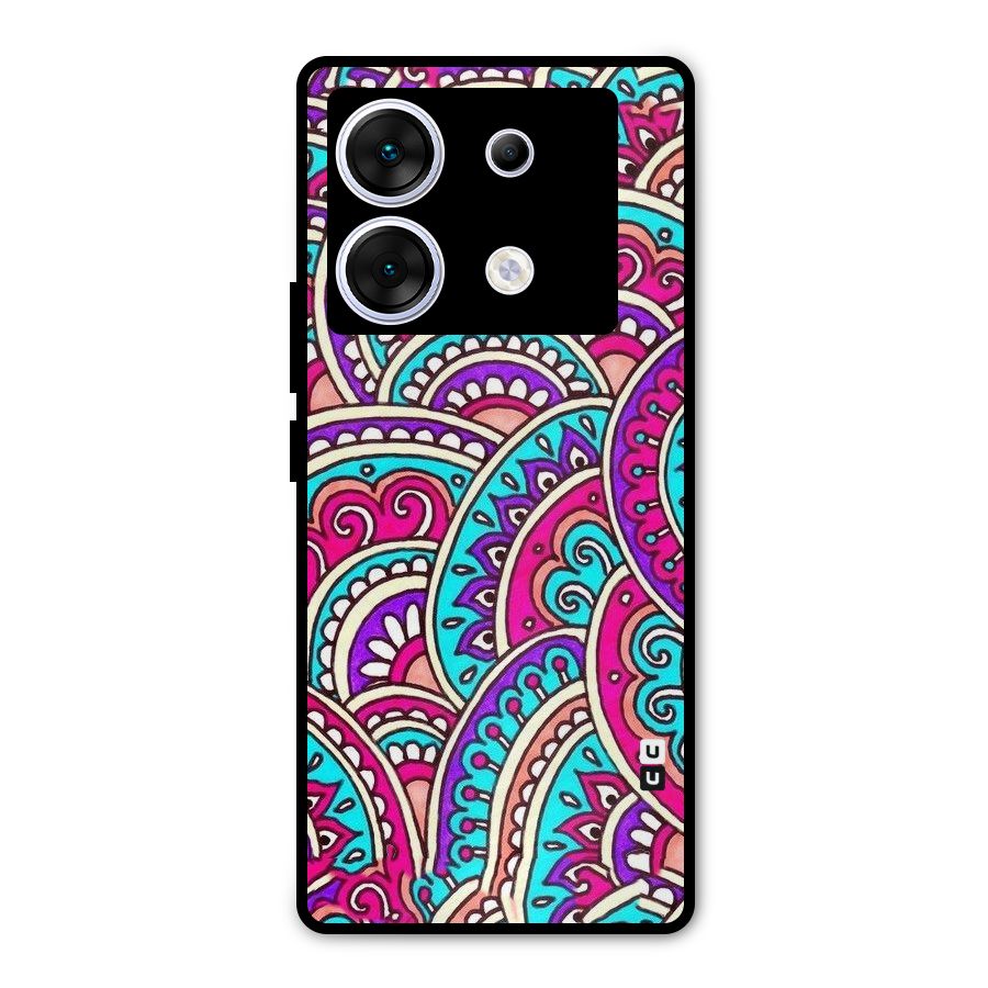 Abstract Rangoli Design Metal Back Case for Infinix Zero 30 5G