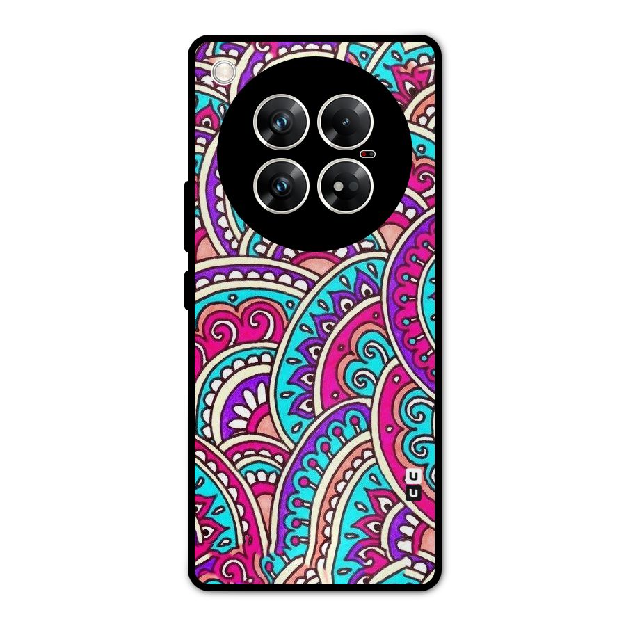 Abstract Rangoli Design Metal Back Case for Infinix Zero 40 5G