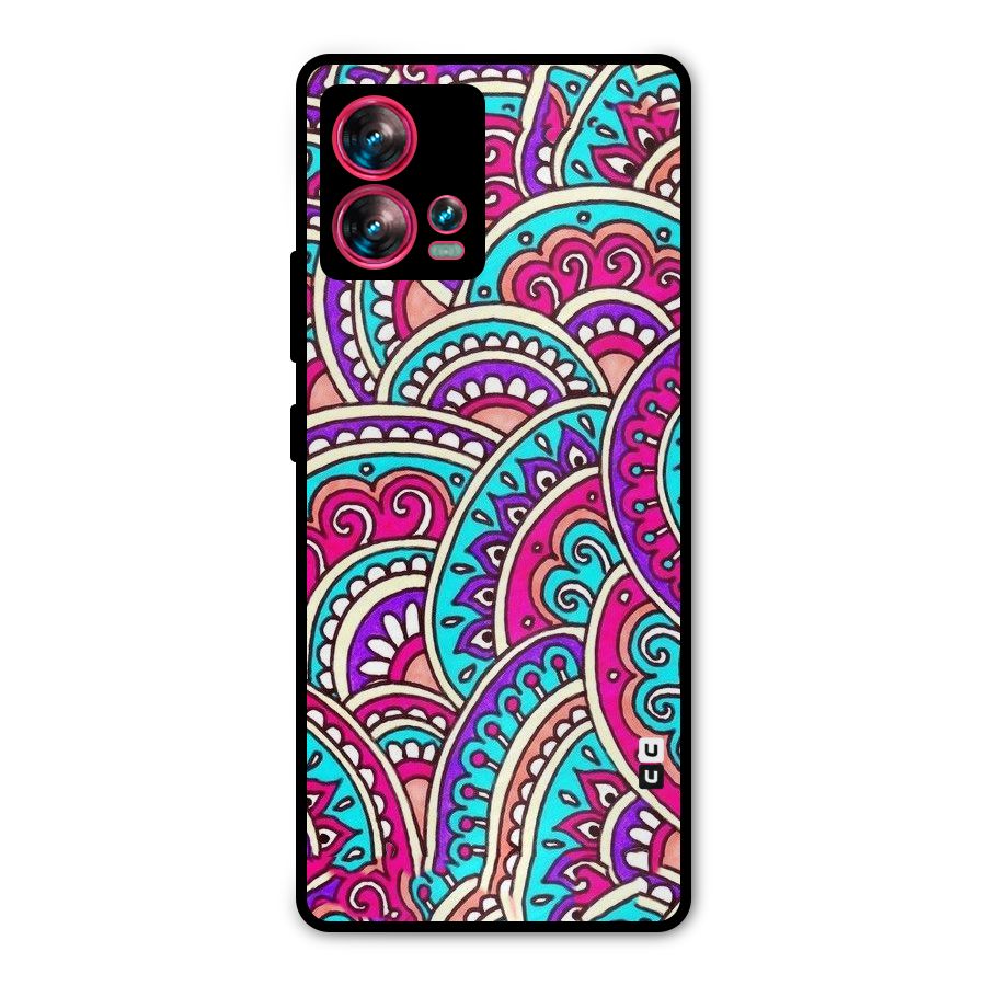 Abstract Rangoli Design Metal Back Case for Motorola Edge 30 Fusion
