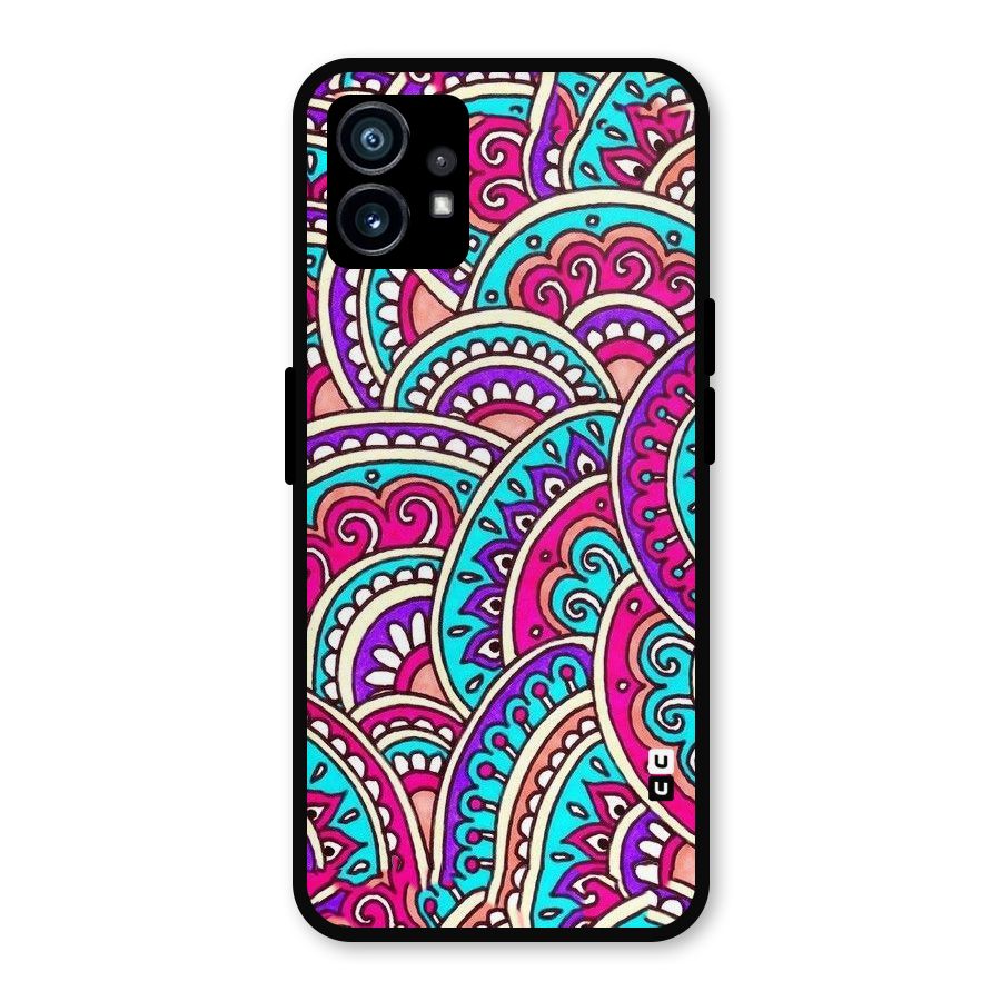 Abstract Rangoli Design Metal Back Case for Nothing Phone 1