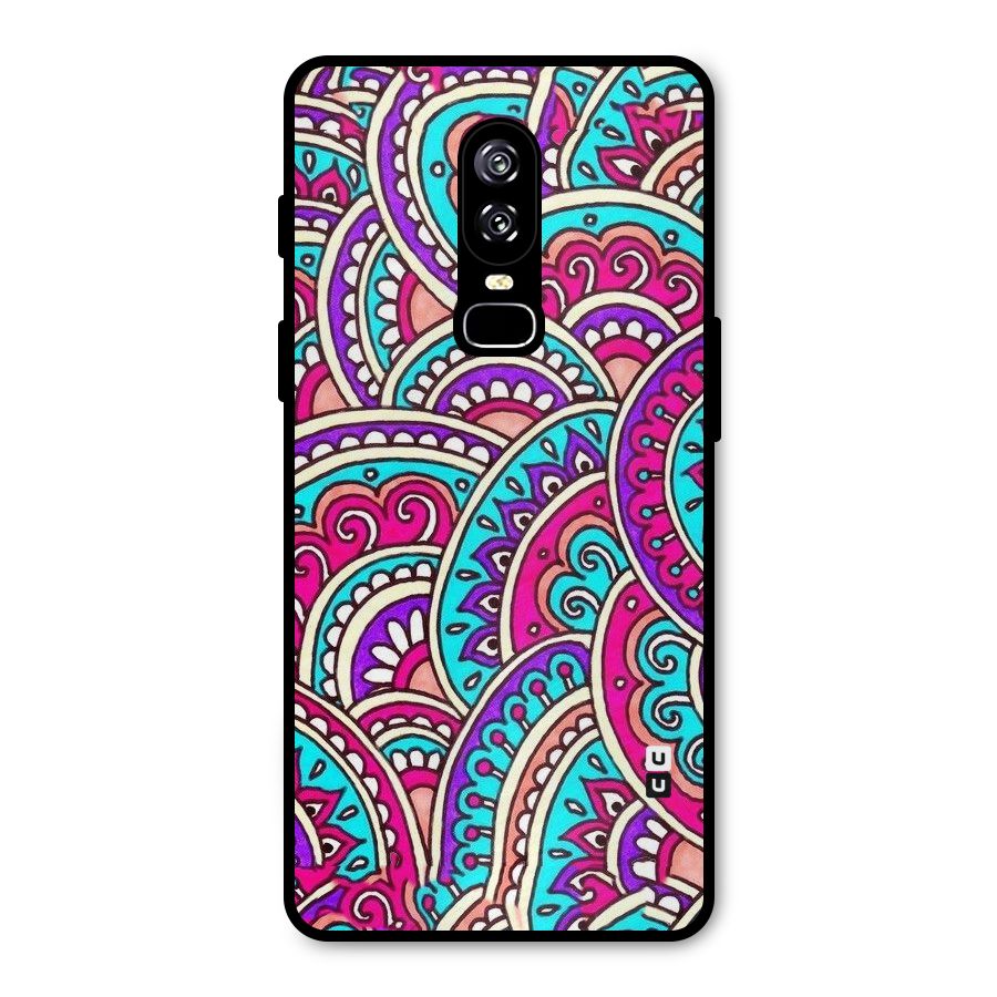 Abstract Rangoli Design Metal Back Case for OnePlus 6