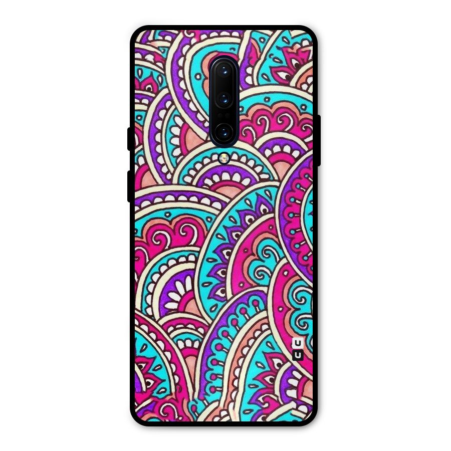Abstract Rangoli Design Metal Back Case for OnePlus 7 Pro