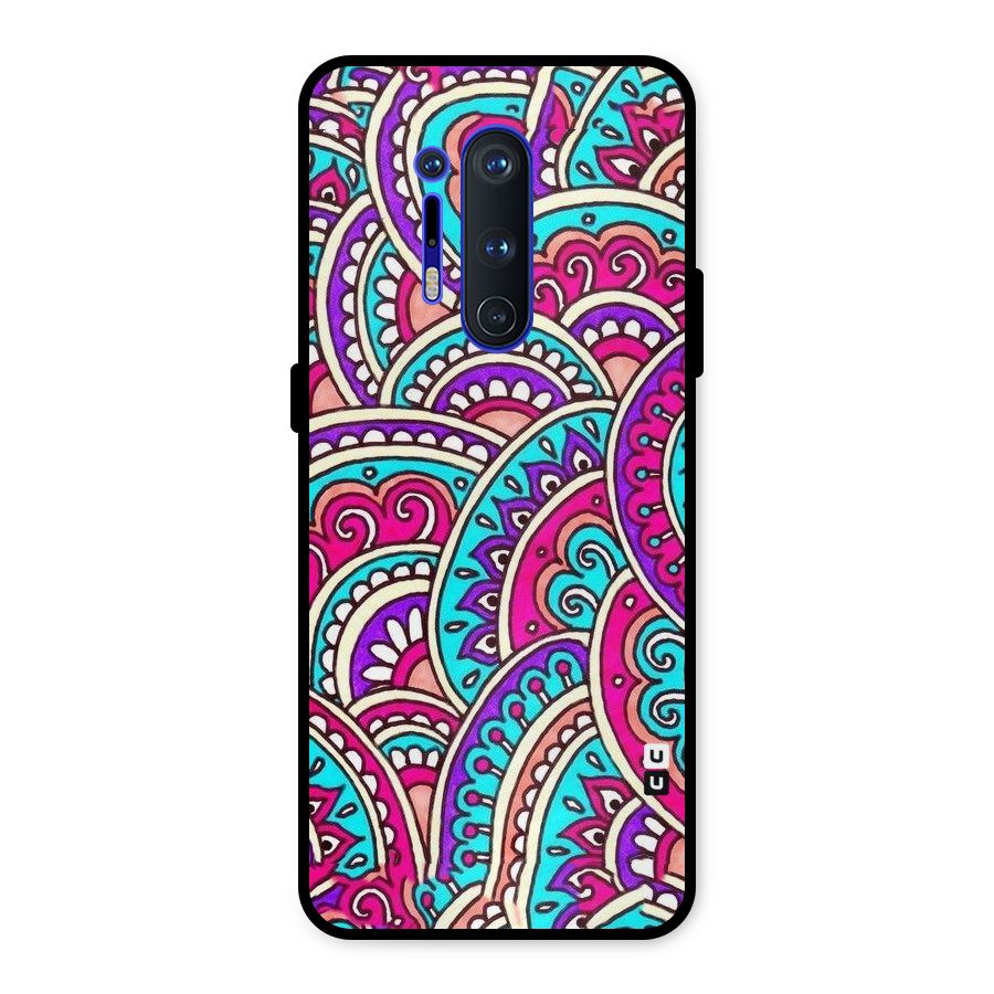 Abstract Rangoli Design Metal Back Case for OnePlus 8 Pro