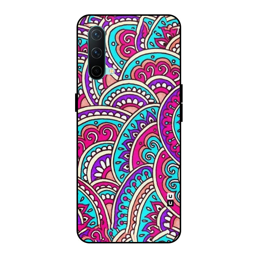 Abstract Rangoli Design Metal Back Case for OnePlus Nord CE 5G