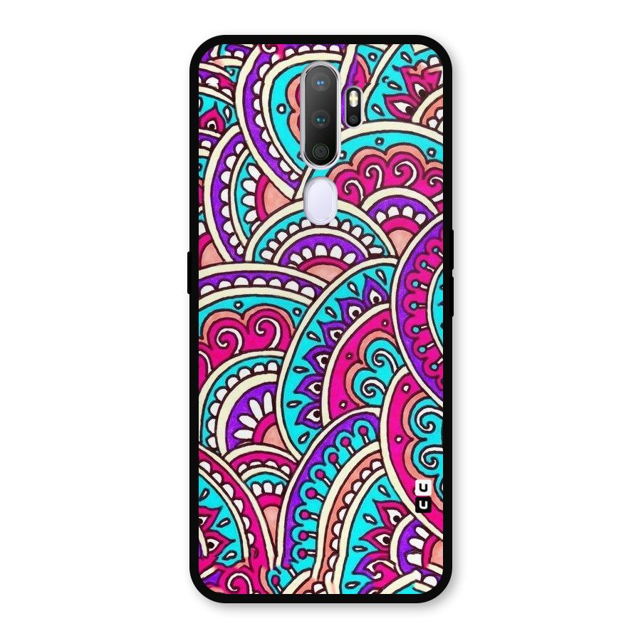 Abstract Rangoli Design Metal Back Case for Oppo A9 (2020)