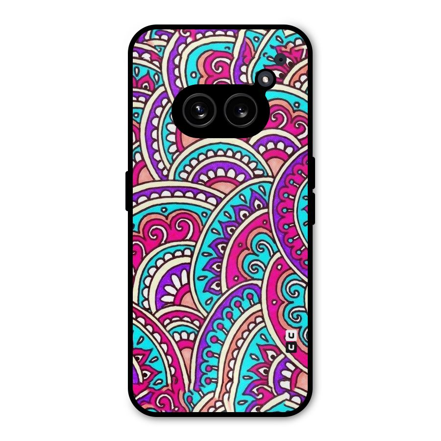 Abstract Rangoli Design Metal Back Case for Nothing Phone 2a