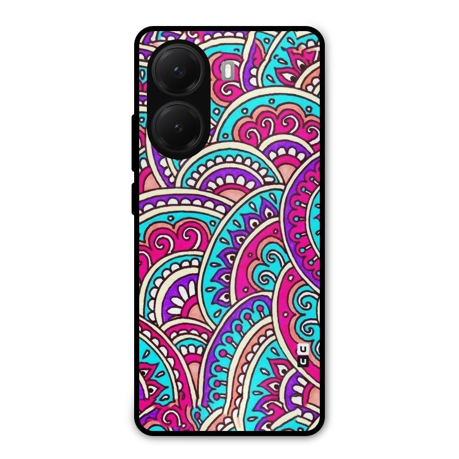 Abstract Rangoli Design Metal Back Case for Poco X7 Pro