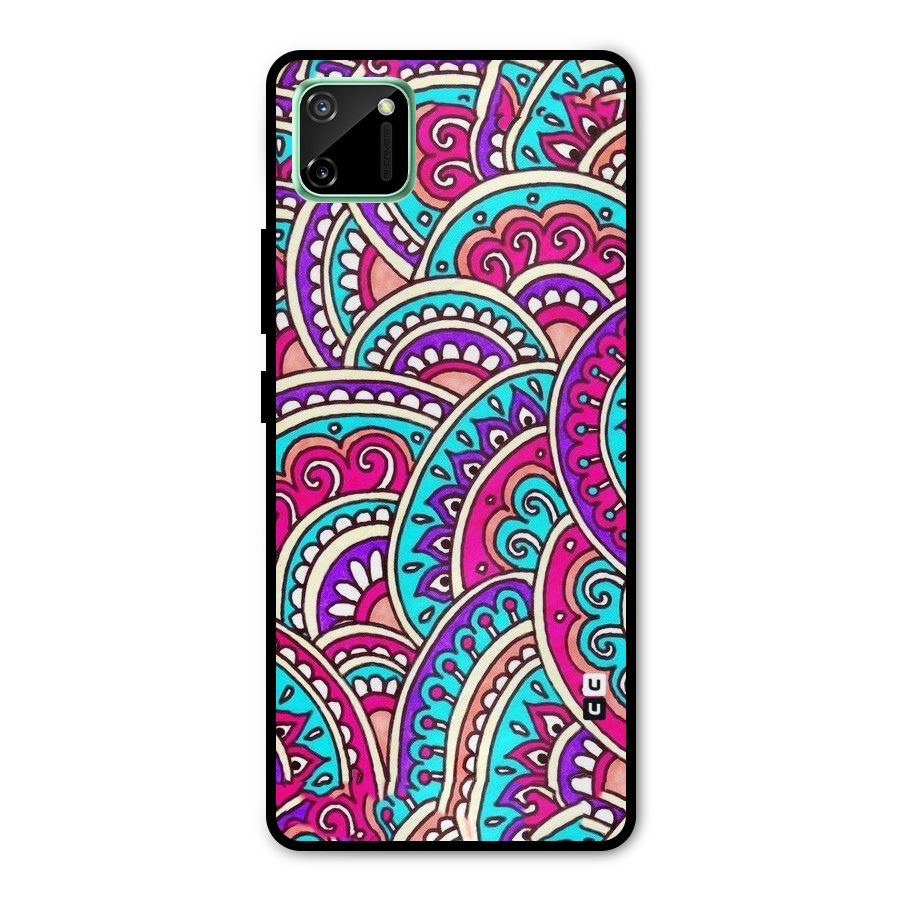 Abstract Rangoli Design Metal Back Case for Realme C11