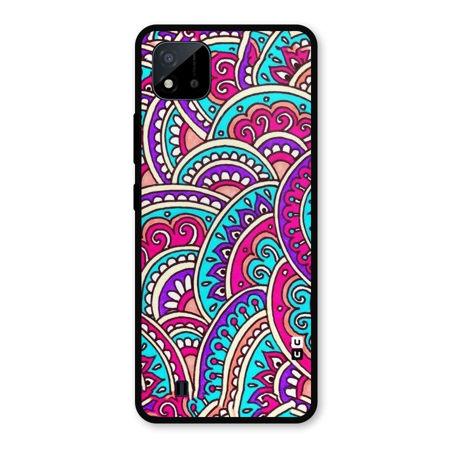 Abstract Rangoli Design Metal Back Case for Realme C11 2021