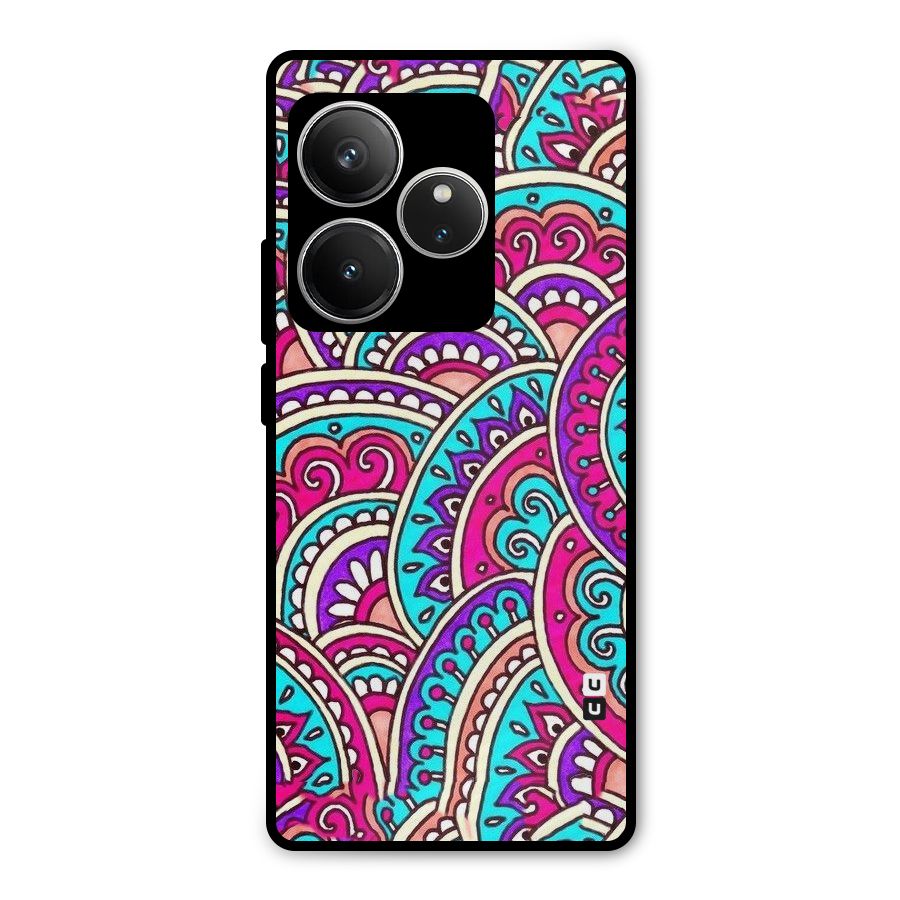 Abstract Rangoli Design Metal Back Case for Realme GT 6