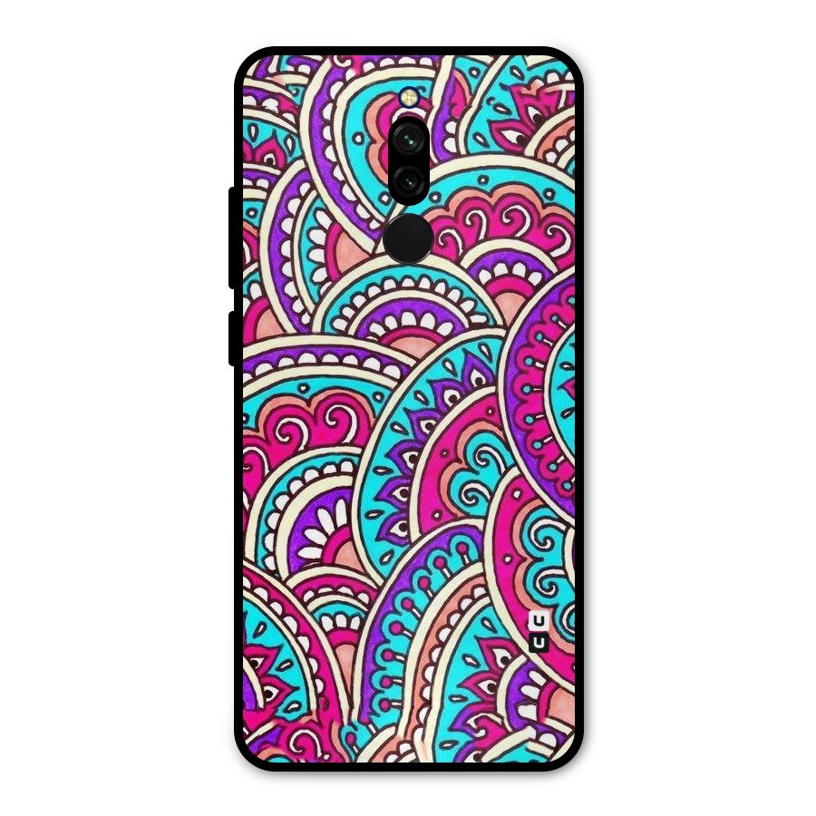 Abstract Rangoli Design Metal Back Case for Redmi 8