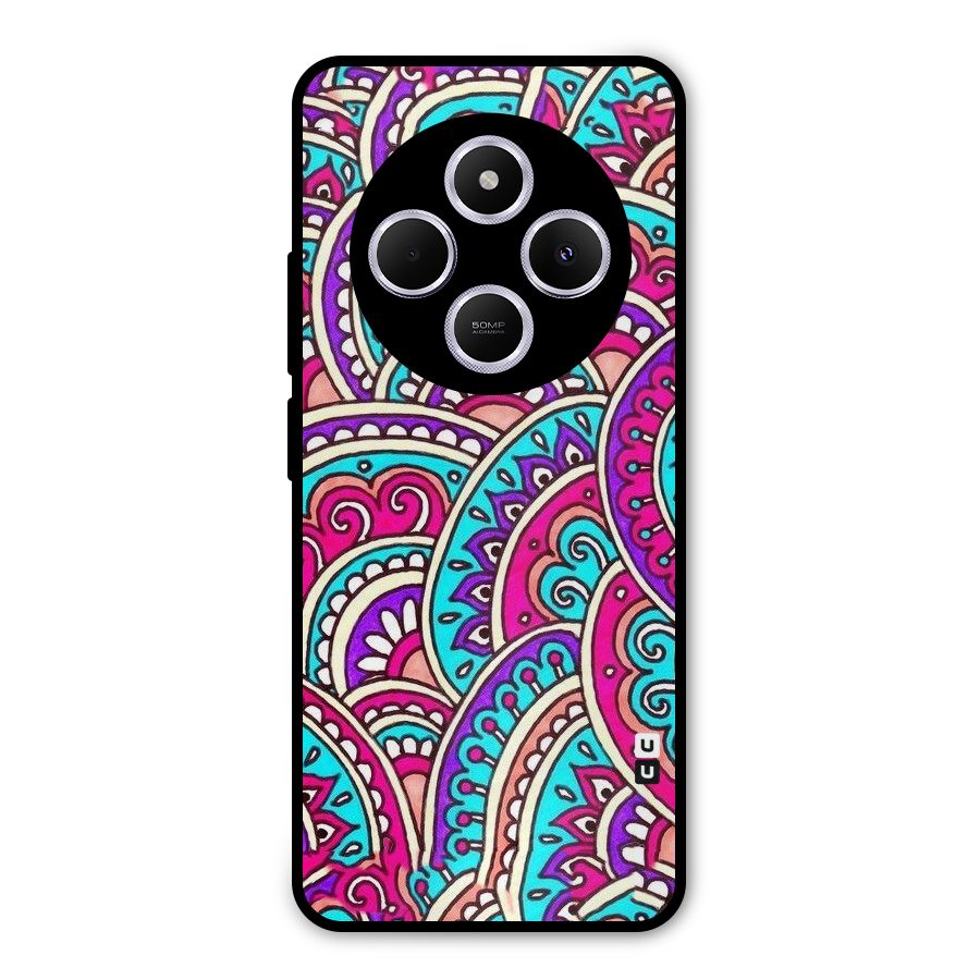 Abstract Rangoli Design Metal Back Case for Redmi A4